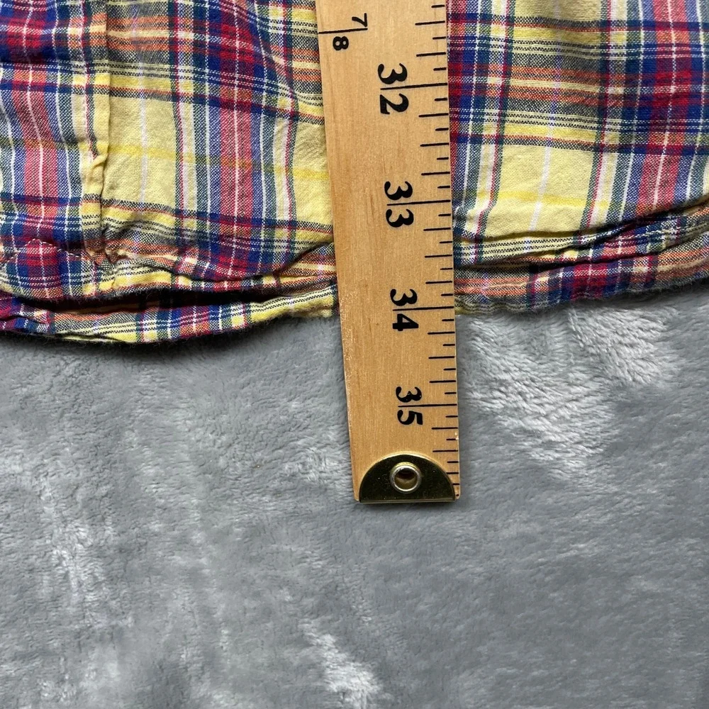 Polo‎ Ralph Lauren Blake Shirt Mens XXL Yellow Plaid Short Sleeve Button Down